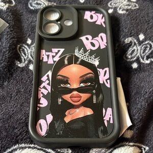 Stylish Black Bratz  I Phone 16 Case
